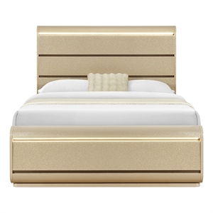 Global Furniure Genesis Queen Bed with LED in Gold
