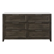 Global Furniure Mariah Dresser in Dark Brown