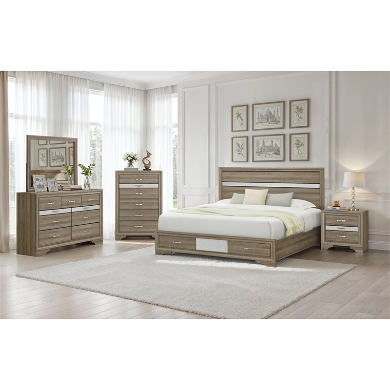 Global Furniure Seville Full Bed in Natural
