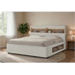 Sadie Queen Bed with Storage in Beige