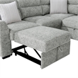 Global Furniure U9401 Sofa Bed Sectional with 3 Pillows in Nickel