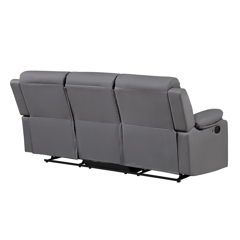 Global Furniure U6026 PU 46A Reclining Sofa with LED in Gray