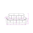 Global Furniure U6026 PU 46A Reclining Sofa with LED in Gray