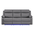 Global Furniure U6026 PU 46A Reclining Sofa with LED in Gray