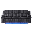 Global Furniure U8686 Power Recliner Sofa w Drawer & Drop Table in Black