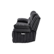 Global Furniure U8686 Power Recliner Sofa w Drawer & Drop Table in Black