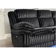 Global Furniure U8686 Power Recliner Sofa w Drawer & Drop Table in Black