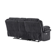 Global Furniure U8686 Power Console Recliner Loveseat w LED&Drawer in Black