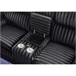 Global Furniure U8686 Power Console Recliner Loveseat w LED&Drawer in Black