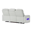 Global Furniure U8611 Power Recliner Sofa with PHR & LED in Blanche Silver