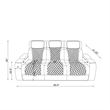 Global Furniure U8611 Power Recliner Sofa with PHR & LED in Blanche Silver