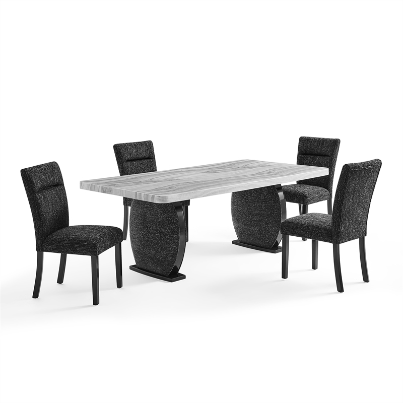 Global Furniure D2502 Dining Chairs in Black (2 Piece)