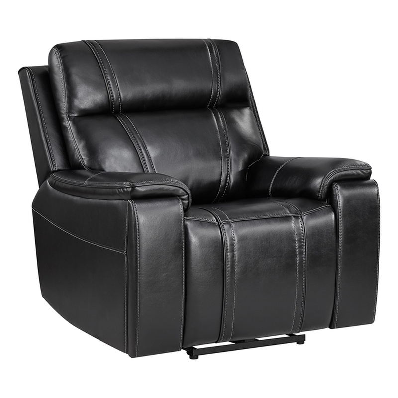 Global Furniture U8880 Leather Power Reclining in Black