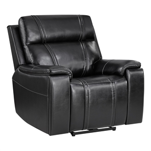 Global Furniture U8880 Leather Power Reclining in Black