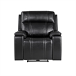 Global Furniture U8880 Leather Power Reclining in Black