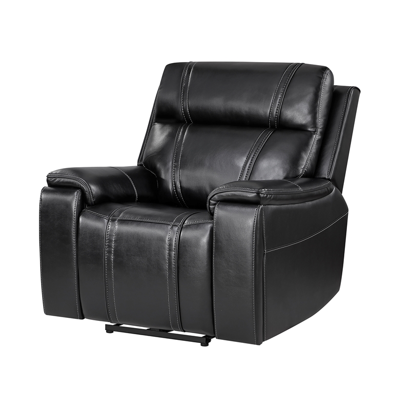 Global Furniture U8880 Leather Power Reclining in Black