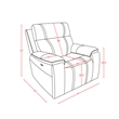 Global Furniture U8880 Leather Power Reclining in Black