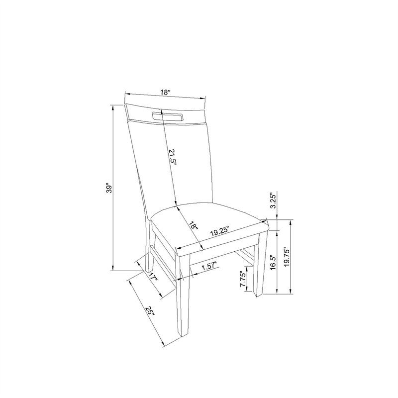 Global Furniure D4239 Dining Chair in Light Gray (2 Piece)