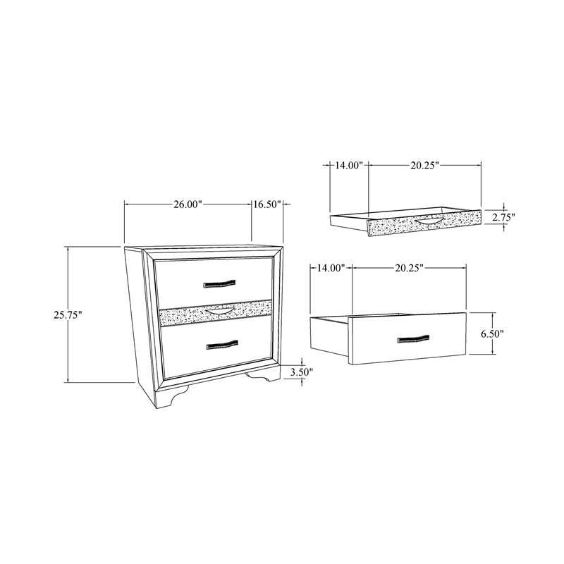 Global Furniure Seville Nightstand in Natural