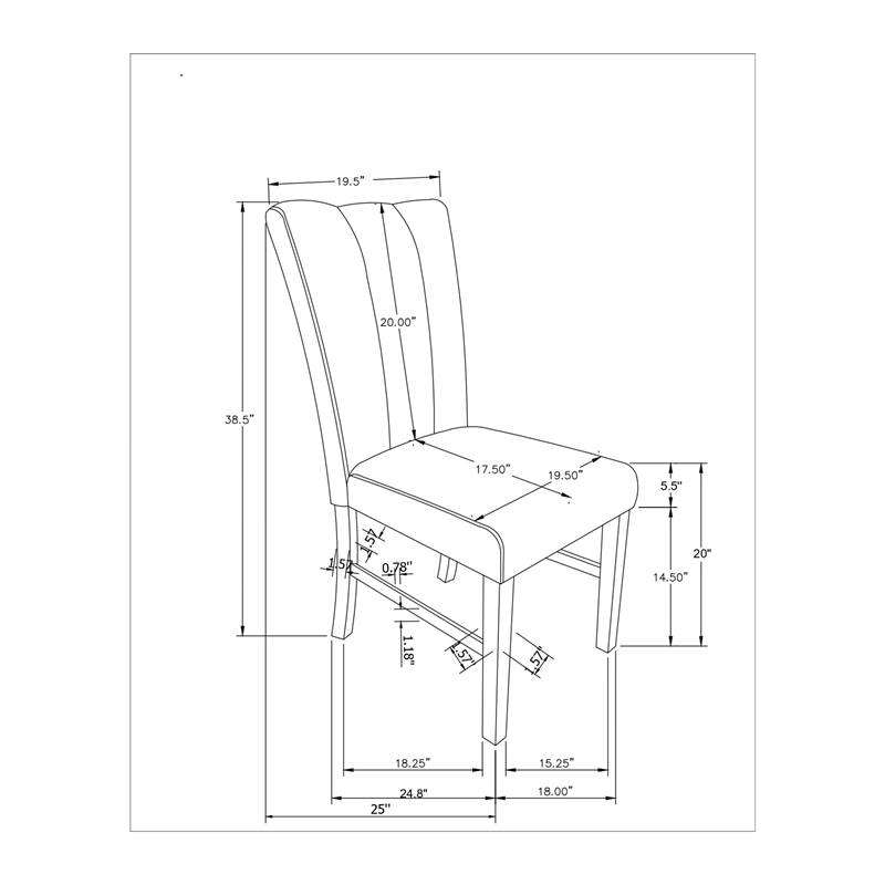 Global Furniure D8030 Dining Chair (2 Piece) in Black