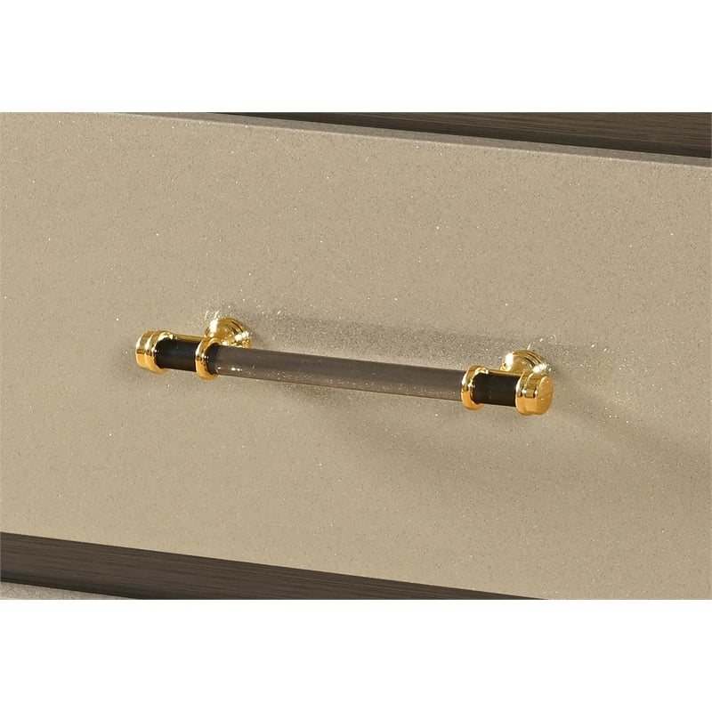 Global Furniure Genesis Nightstand with LED in Gold