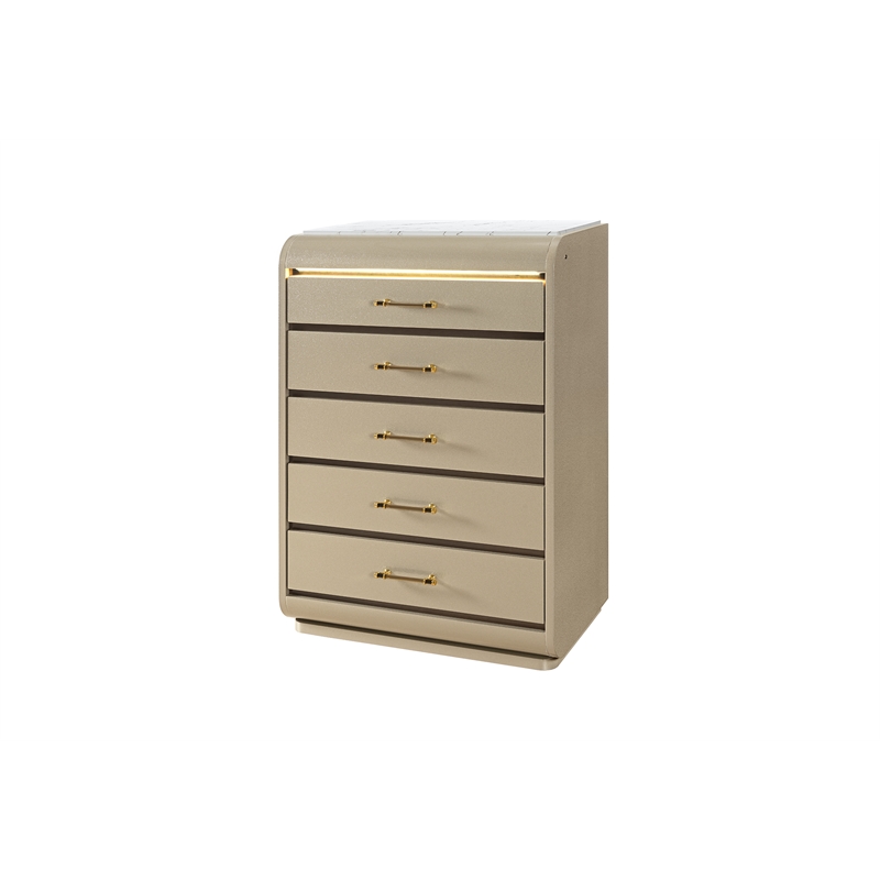 Global Furniure Genesis Chest with LED in Gold