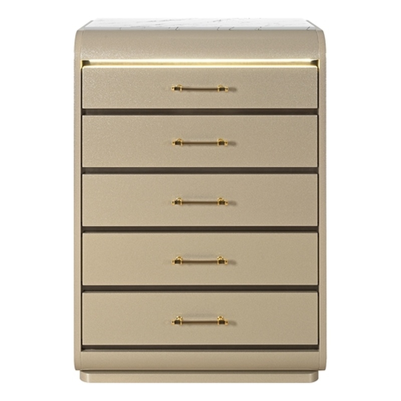 Global Furniure Genesis Chest with LED in Gold