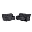 Global Furniure U6000 Recliner Sofa in Black