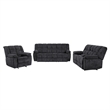 Global Furniure U6000 Recliner Sofa in Black