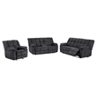 Global Furniure U6000 Recliner Sofa in Black