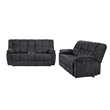 Global Furniure U6000 Recliner Sofa in Black