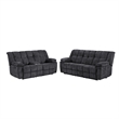 Global Furniure U6000 Recliner Sofa in Black