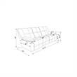 Global Furniure U6000 Console Recliner Loveseat in Black