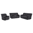 Global Furniure U6000 Console Recliner Loveseat in Black