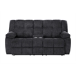 Global Furniure U6000 Console Recliner Loveseat in Black