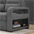 Global Furniture U2601 Convertable Sofa Bed w Drop Table&SPKR in Dark Gray