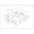 Global Furniture U2601 Convertable Sofa Bed w Drop Table&SPKR in Dark Gray