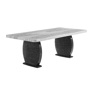 Global Furniure Black D2502 Dining Table with Upholstered Legs
