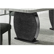 Global Furniure Black D2502 Dining Table with Upholstered Legs