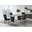 Global Furniure Black D2502 Dining Table with Upholstered Legs
