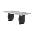 Global Furniure Black D2502 Dining Table with Upholstered Legs