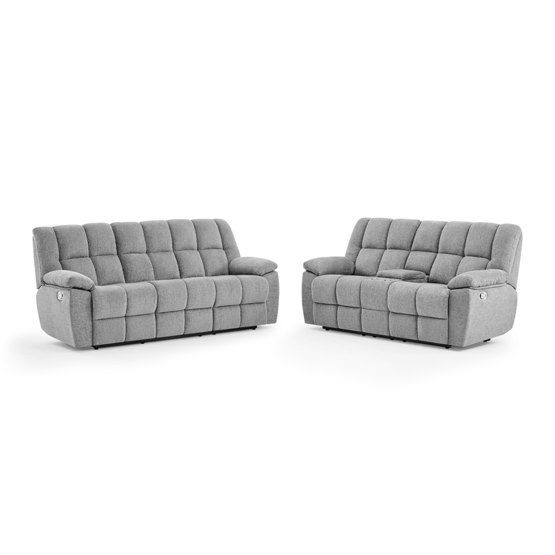Global Furniture U6000 Recliner Sofa in Smoke