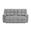 Global Furniture U6000 Console Recliner Loveseat in Smoke