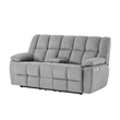 Global Furniture U6000 Console Recliner Loveseat in Smoke