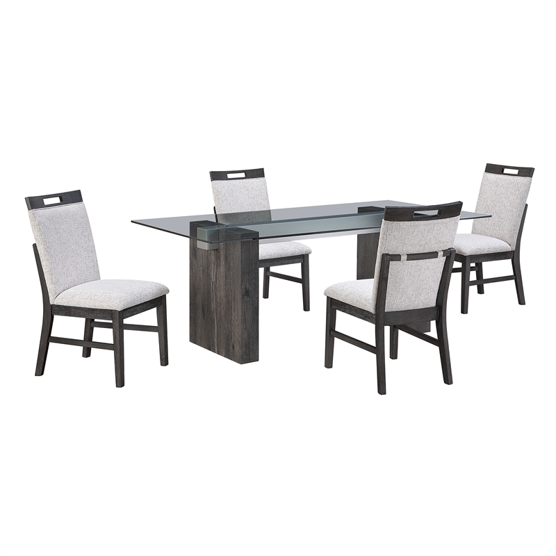 Global Furniure D4238 Dining Table in Clear