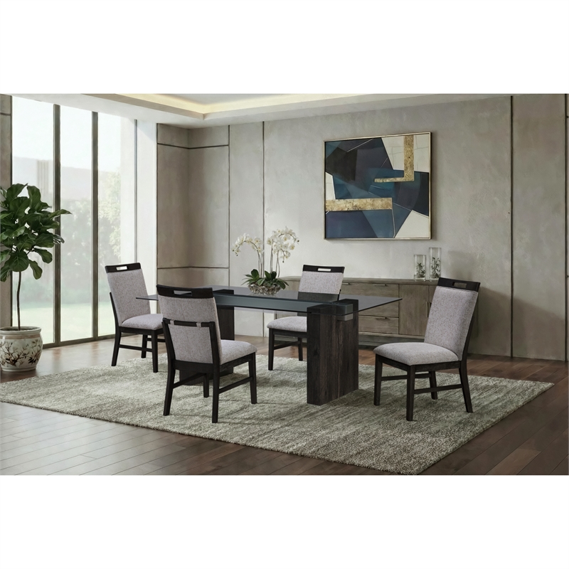 Global Furniure D4238 Dining Table in Clear