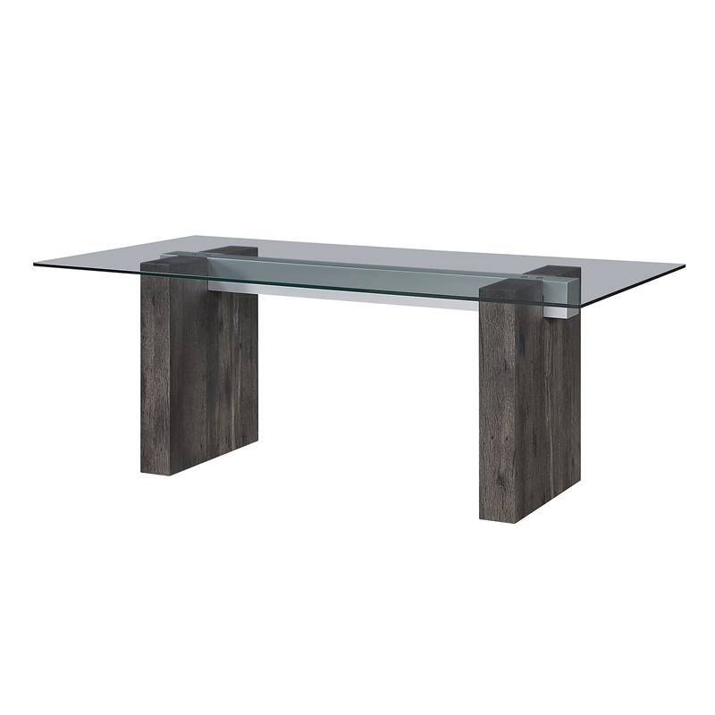 Global Furniure D4238 Dining Table in Clear