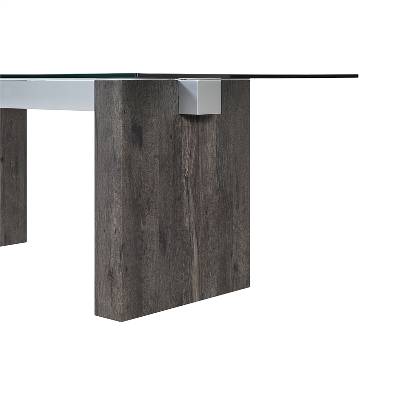 Global Furniure D4238 Dining Table in Clear