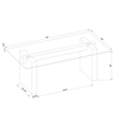 Global Furniure D4238 Dining Table in Clear