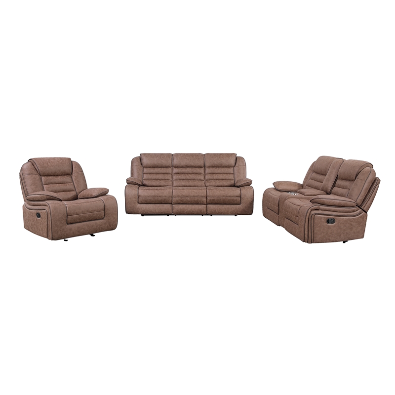 Global Furniure U2250 Recliner Sofa in Brown